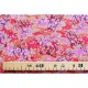 coupon tissu Japonais 55x49cm sakura fleur doré rouge 102 [SAKURAGI]
