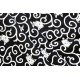coupon tissu Japonais 55x49cm chat arabesque noir 105 [KARAKUSA NEKO]