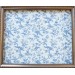 coupon 70x50 tissu Toile de Jouy MINI MESANGE (petit, bleu fd blanc)