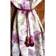 Embrasse rideau Tirette (fuchsia & rose claire)