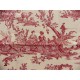 SC2 : Tissu 150L Delices des 4 saisons (toile, rouge fond crème) par 50cm
