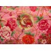 coupon tissu Japonais 55x49cm grue Fuji pont roue fleur doré rose 19 [SAYAGATA]