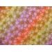 coupon tissu crêpe Chirimen Japonais 35x24cm fleur doré multicouleur 35