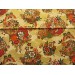 coupon tissu Japonais 55x49cm papillon fleur doré creme 53