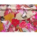 coupon tissu Japonais 55x49cm geisha éventail grue rouge moutarde 63 [UKIYOE]