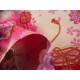 coupon tissu Japonais traditionnel 55x49cm ballon boite fleuri dore fond rose 79