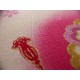 coupon tissu Japonais traditionnel 55x49cm ballon boite fleuri dore fond rose 79