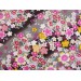 coupon tissu Japonais 55x49cm sakura fleur doré noir 83 [MANKAI]