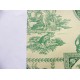 coupon tissu Toile de Jouy DIANE CHASSERESSE (vert fond crème)