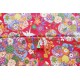 coupon tissu Japonais 55x49cm origami tambour fleur rouge 97 [HANAMODAN]