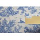 tissu coupon : Toile de Jouy MINI PASTORALE (petit, bleu fd beige)