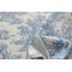 tissu au mètre : Toile de Jouy MINI PASTORALE (petit, bleu fd ivoire)