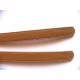 Paire d'anses poignées de sac cuir synthétique sans boucle 1.8x62cm (camel)