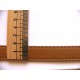 Paire d'anses poignées de sac cuir synthétique sans boucle 1.8x62cm (camel)