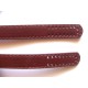 Paire d'anses poignées de sac cuir synthétique sans boucle 1.8x62cm (marron)